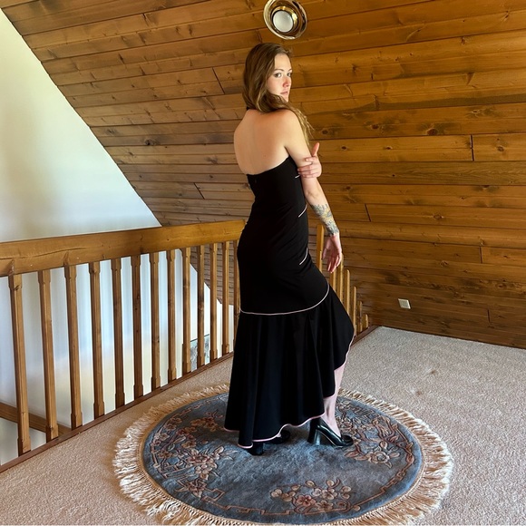 Y2k black evening formal high low dress - Picture 4 of 6